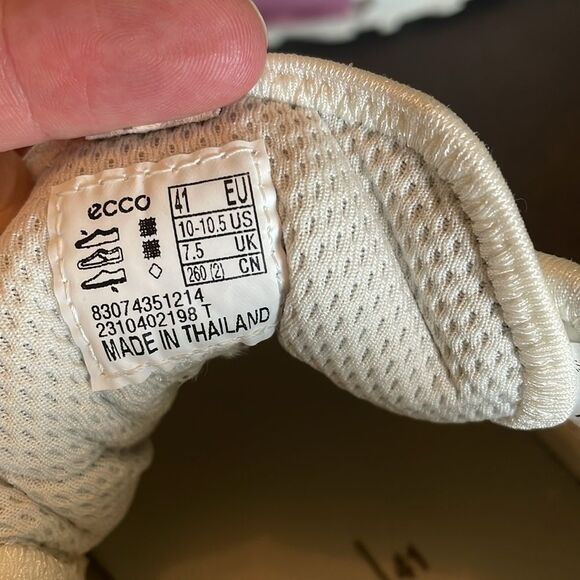 Ecco Biom 2.0 Phorene cream/ pink sneakers size 10-10.5 - Picture 7 of 8
